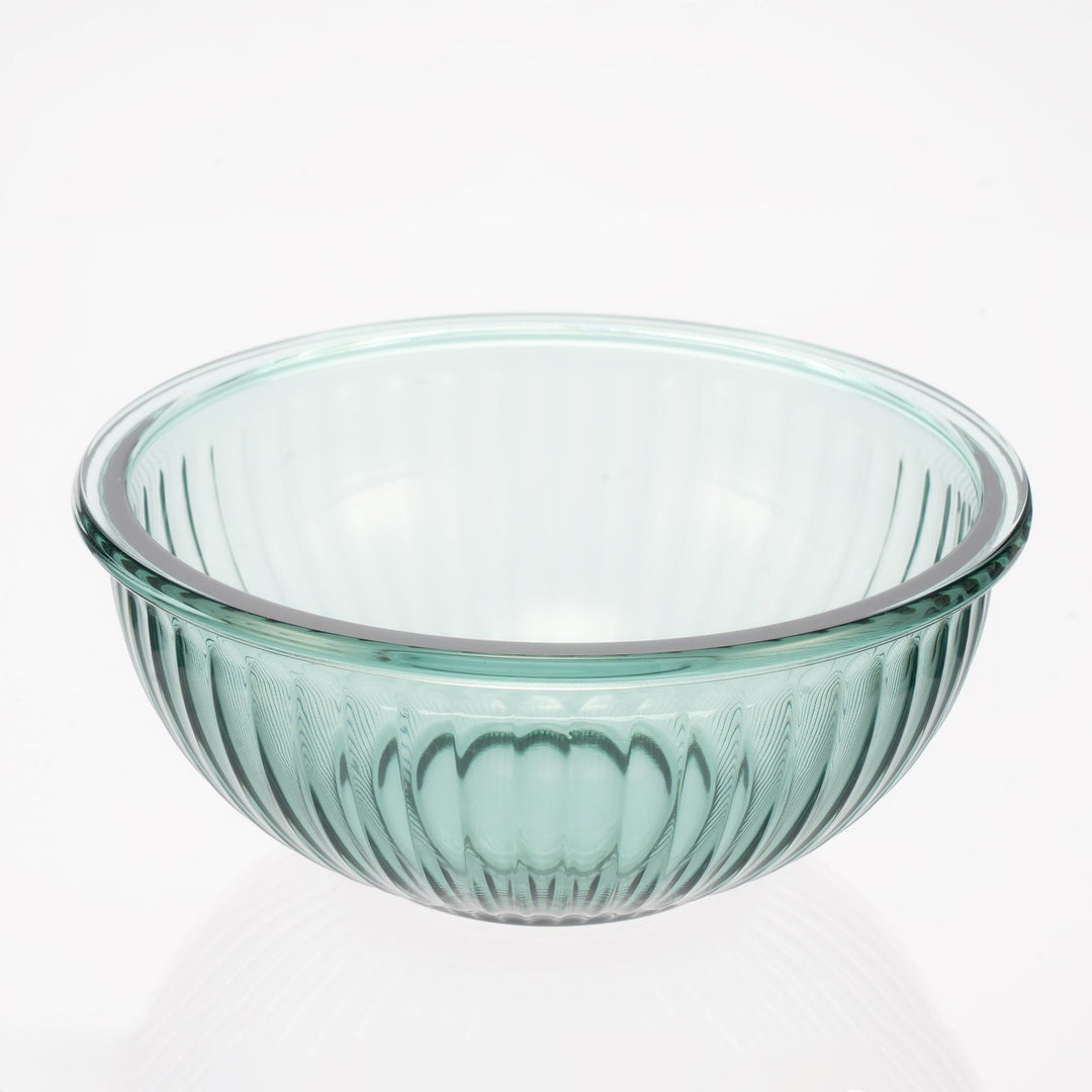 Borosilicate Glass Mixing Bowl Set- Diamond Blue W/ Handle