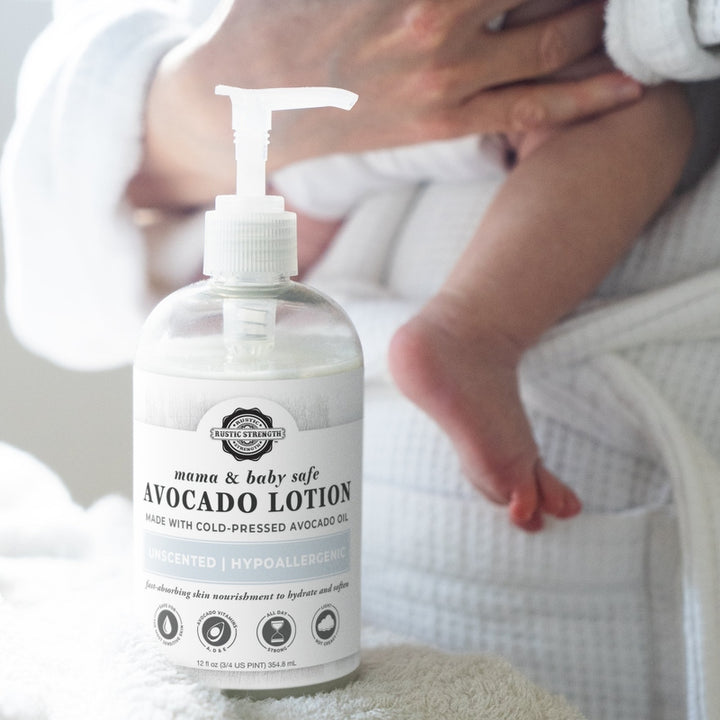 Rustic Strength Avocado Lotion | Mama + Baby Safe