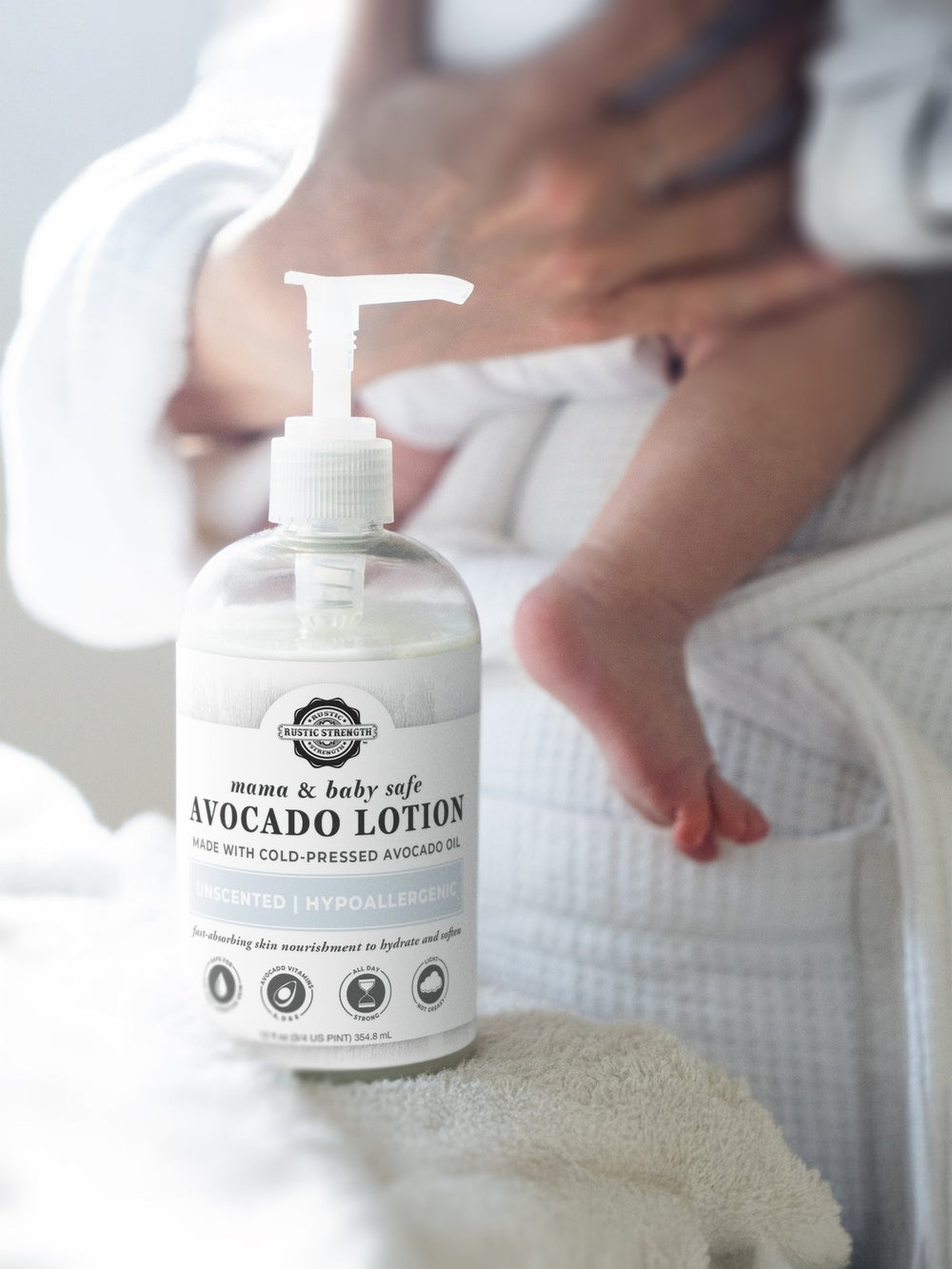 Rustic Strength Avocado Lotion | Mama + Baby Safe