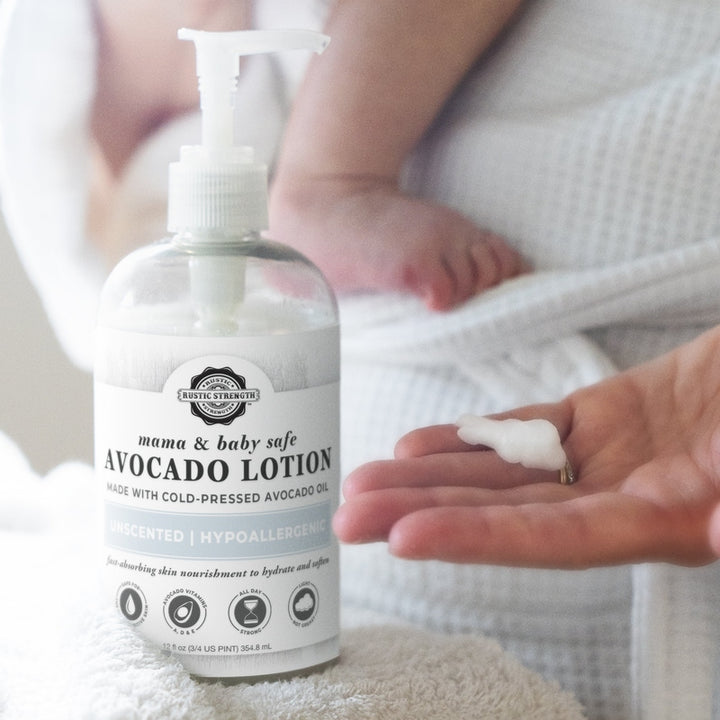 Rustic Strength Avocado Lotion | Mama + Baby Safe