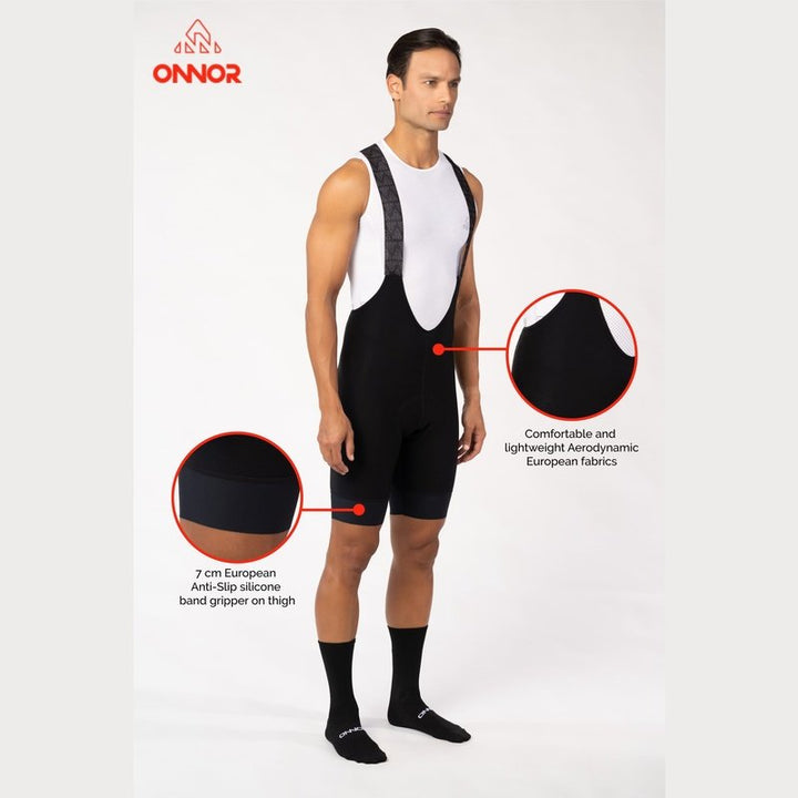 Onnor Sport Men's Onyx Black Elite Cycling Bib