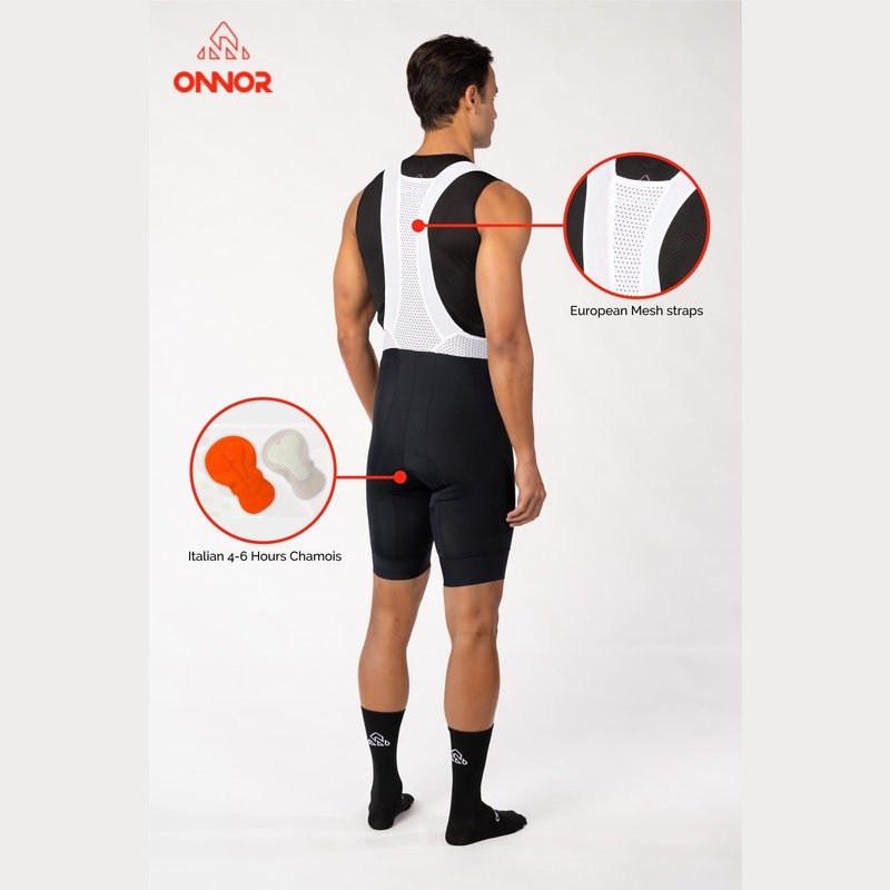 Onnor Sport Men's Smooth Black Expert Cycling Bib