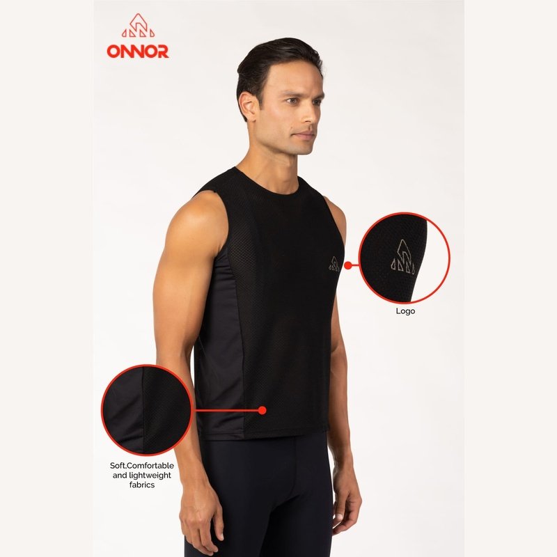 Onnor Sport Men's Black Pro Running Base Layer