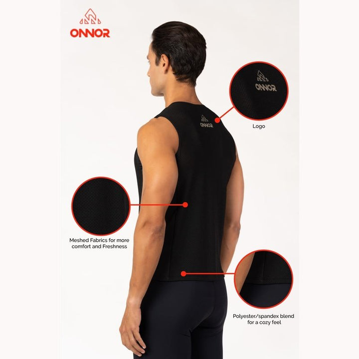 Onnor Sport Men's Black Pro Running Base Layer