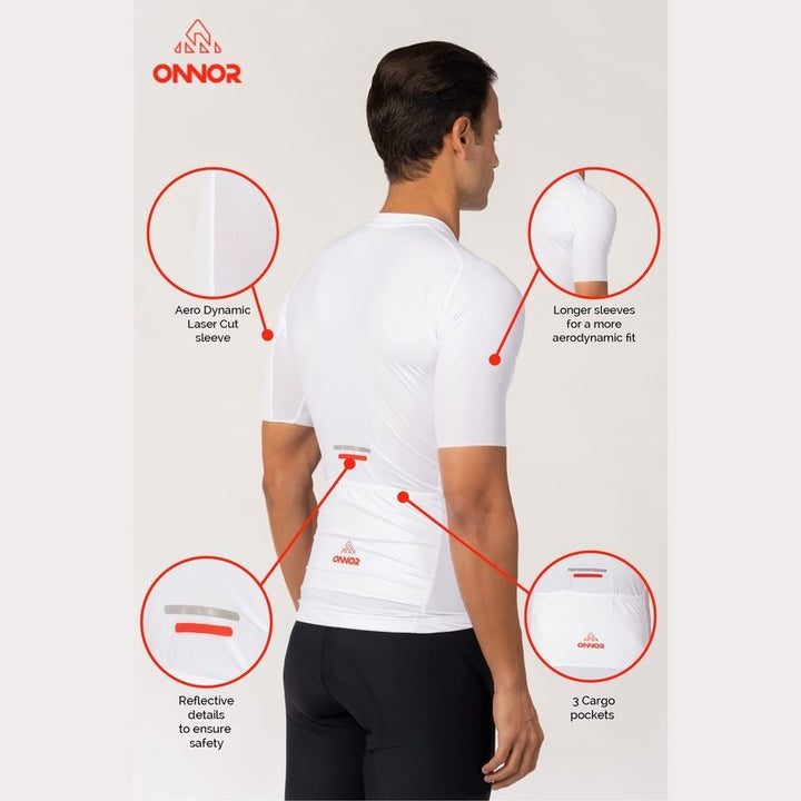 Onnor Sport Men's DNA White Elite Cycling Jersey