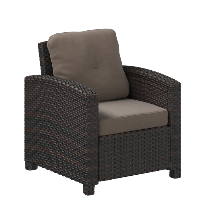 Miles Mocha Outdoor Wicker Club Chair for Patio