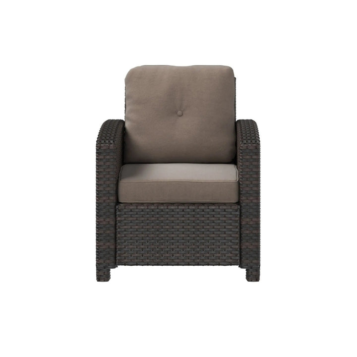 Miles Mocha Outdoor Wicker Club Chair for Patio