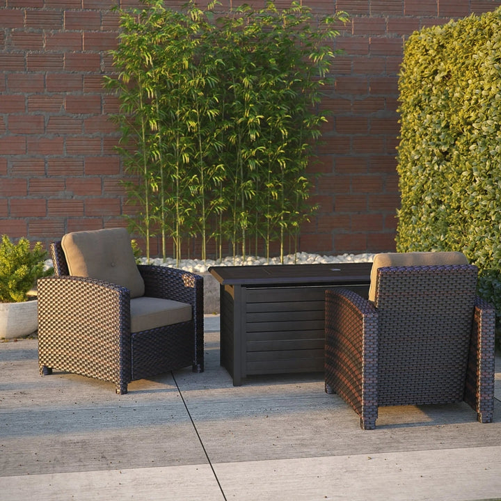 Miles Mocha Outdoor Wicker Club Chair for Patio