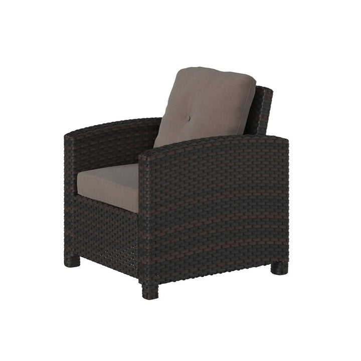 Miles Mocha Outdoor Wicker Club Chair for Patio