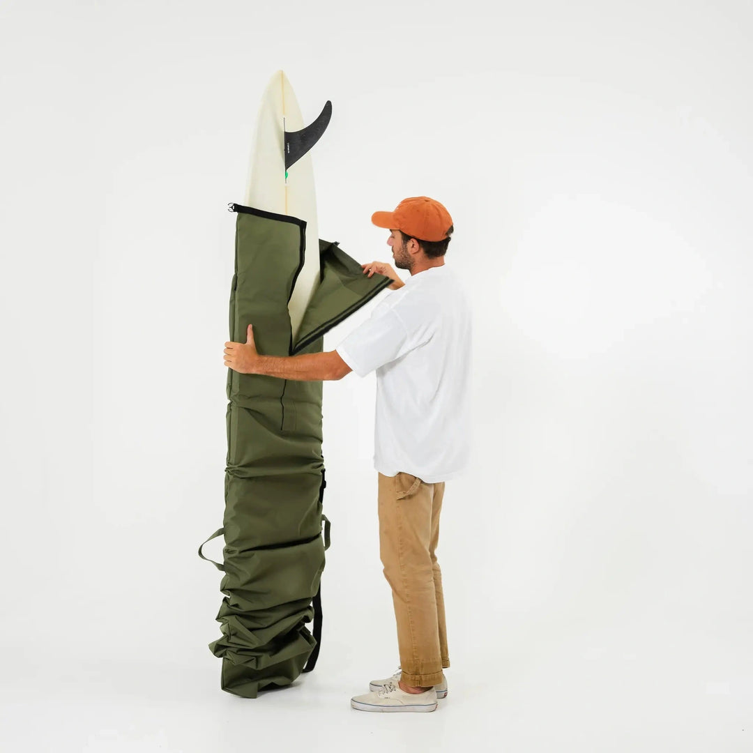 Olive Drab Canvas Surfboard Bag
