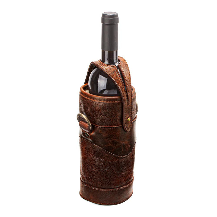 Campaign Leather Wine Tote Carrier