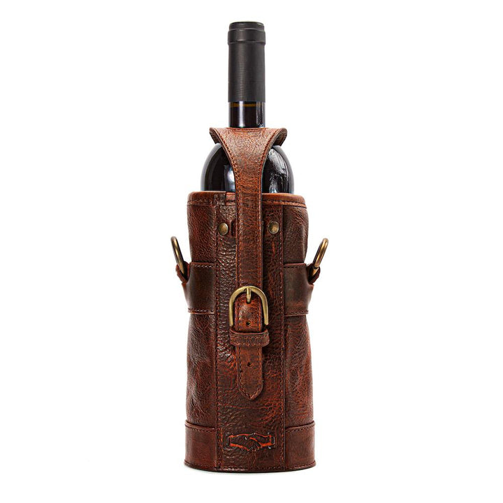 Campaign Leather Wine Tote Carrier