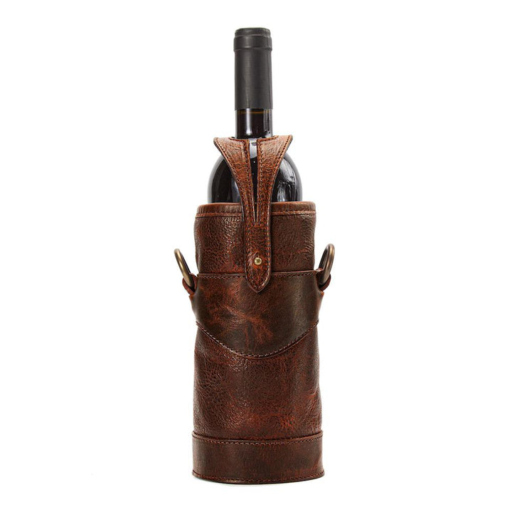 Campaign Leather Wine Tote Carrier