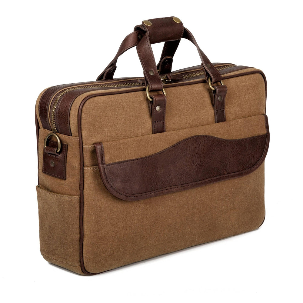 Campaign Waxed Canvas Briefcase