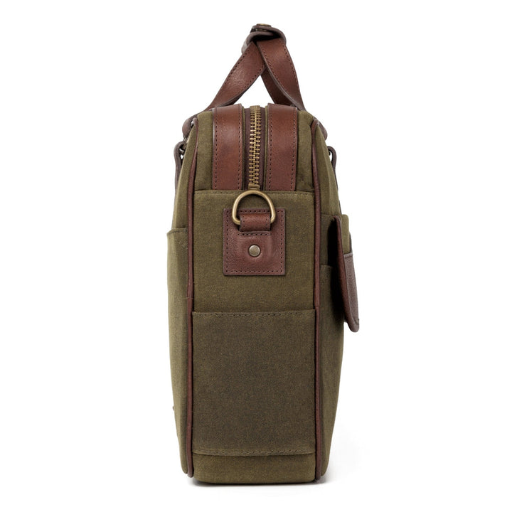 Campaign Waxed Canvas Briefcase