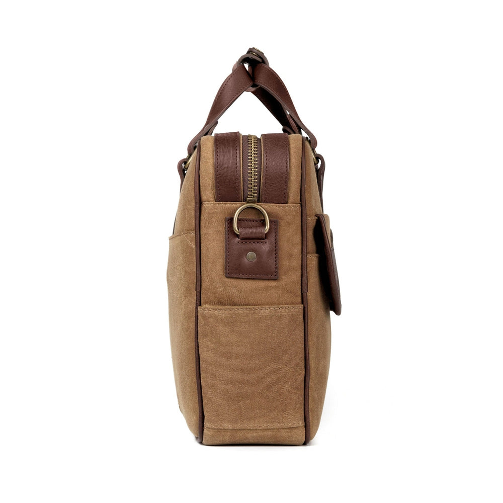 Campaign Waxed Canvas Briefcase