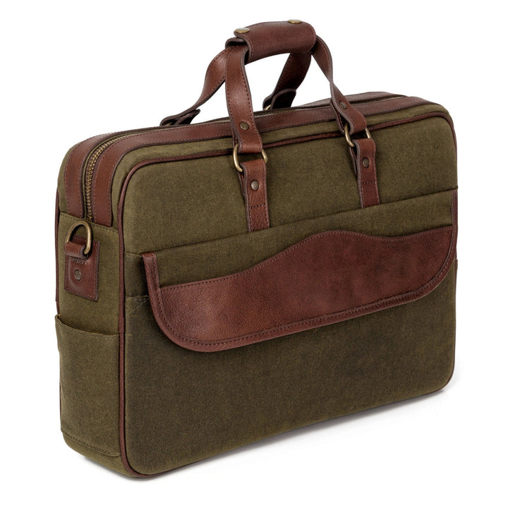 Campaign Waxed Canvas Briefcase