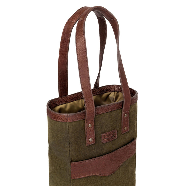 Campaign Waxed Canvas Two Bottle Wine Tote