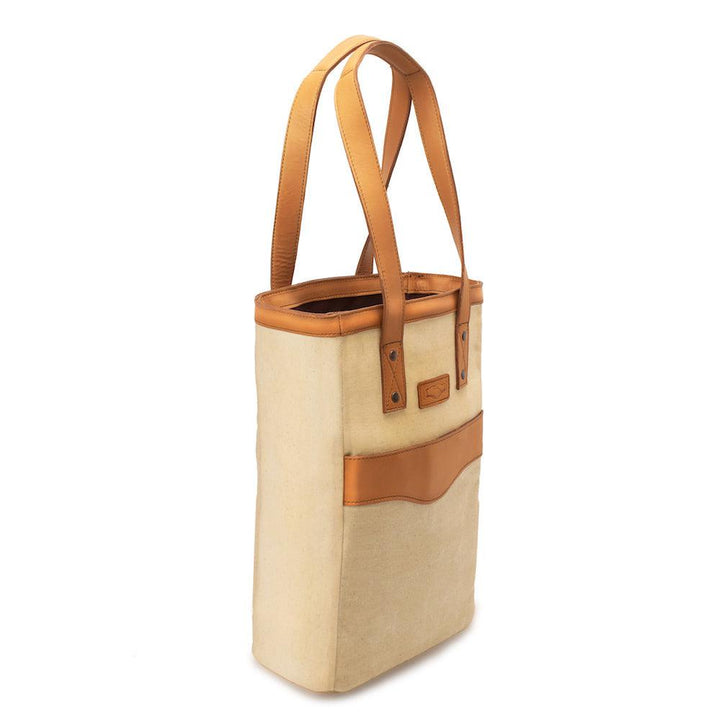 Campaign Waxed Canvas Two Bottle Wine Tote