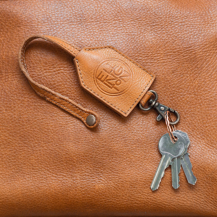 Ellington Leather Market Tote with Zippered Pouch