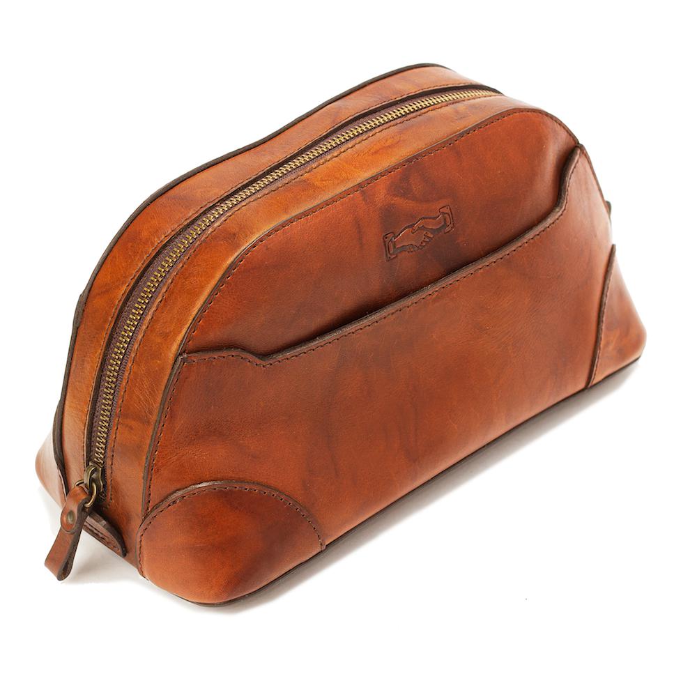 Heritage Leather Stateroom Toiletry Wash Bag