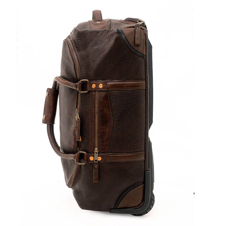 Theodore Leather Rolling Carry-On Duffle Bag