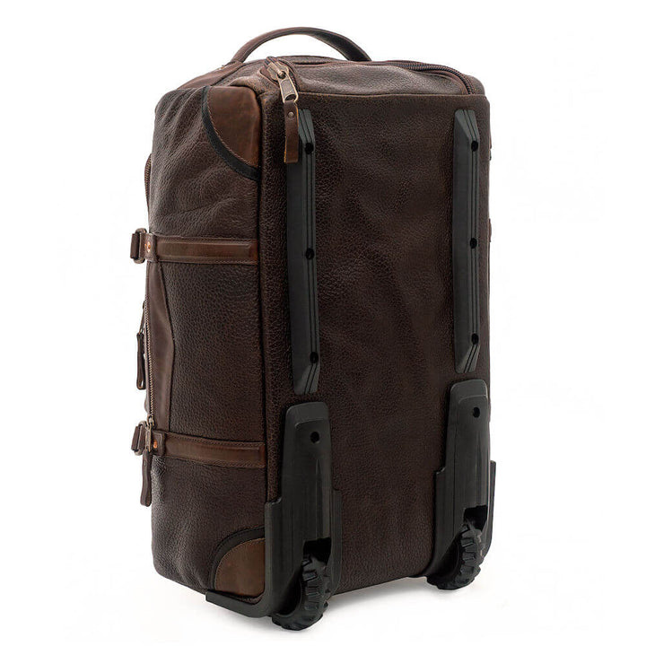 Theodore Leather Rolling Carry-On Duffle Bag