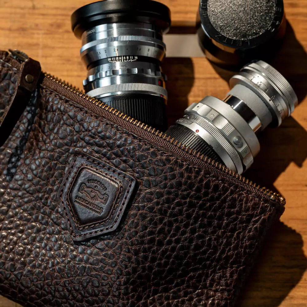 Theodore Leather Zippered Pouch