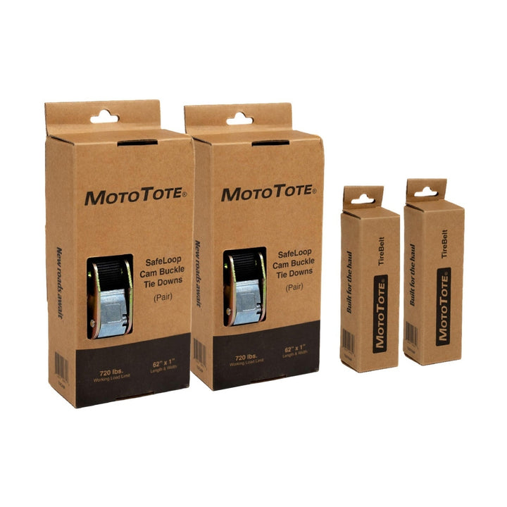 MotoTote Mini Dual Bike Rack & Tie Down Bundle