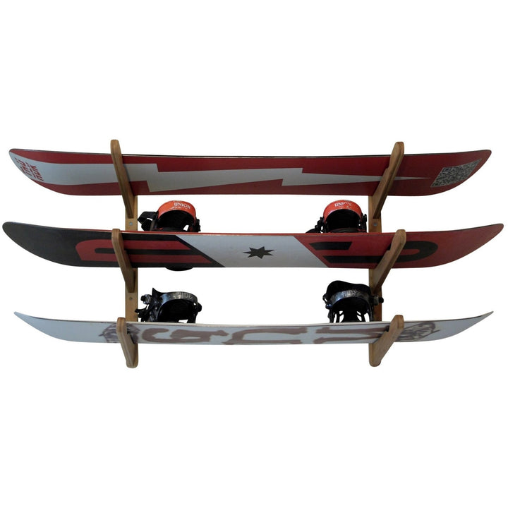 COR Surf Triple Surfboard Wall Rack - Bamboo or Dark Wood