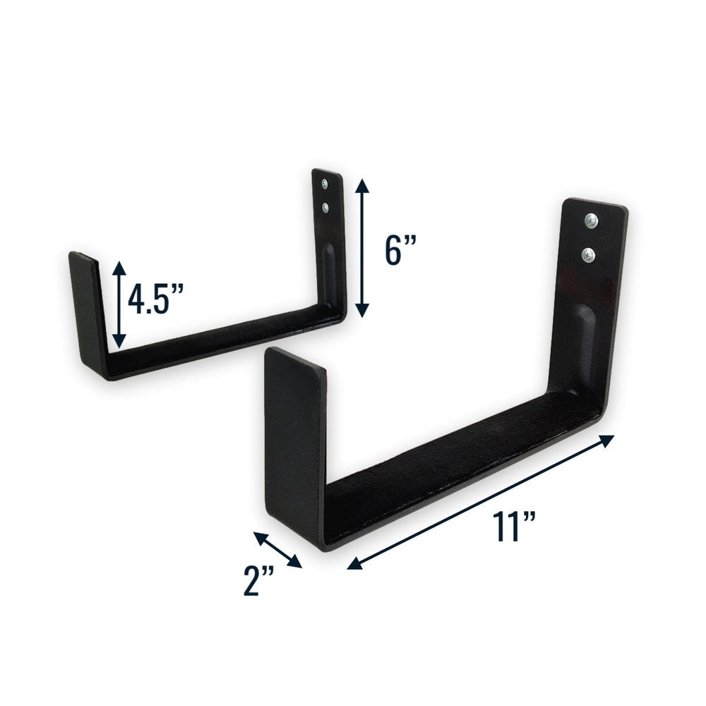 11" x 6" Large Wall Hooks for Storage - 2-Pack
