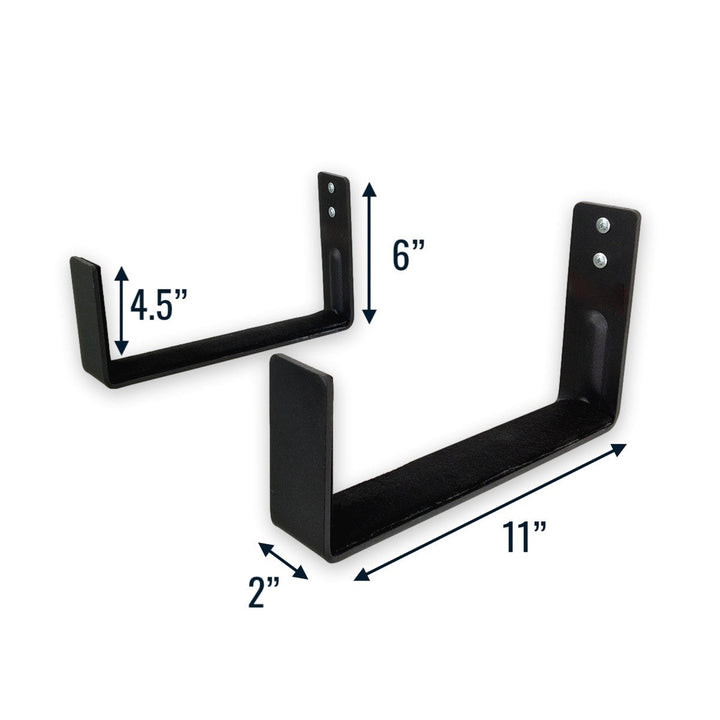 11" x 6" Large Wall Hooks for Storage - 2-Pack