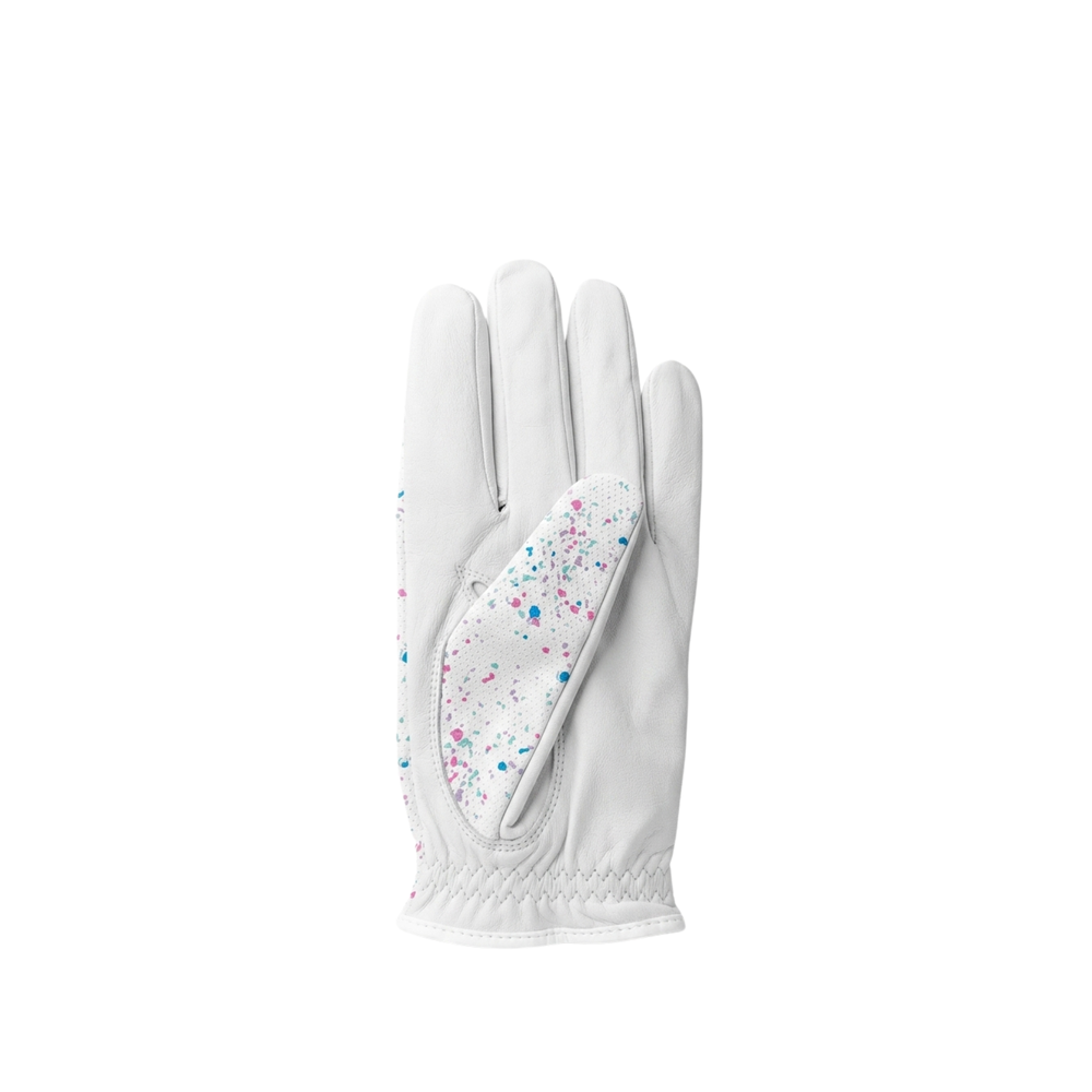 Shank it Golf White Paint Splatter Golf Glove