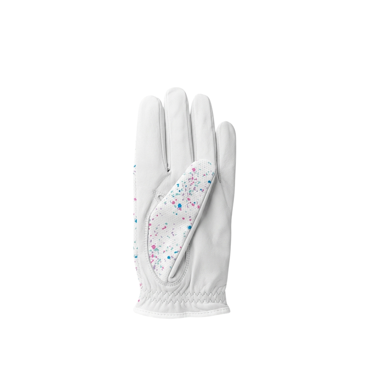 Shank it Golf White Paint Splatter Golf Glove