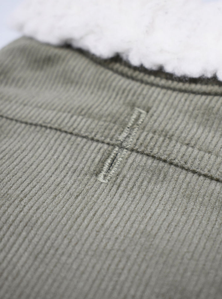 Stylish Corduroy Dog Coat for Fall Comfort