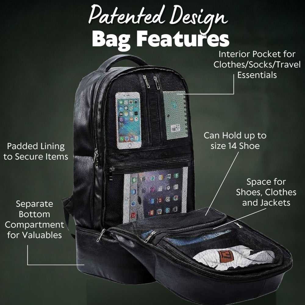 Sole Premise Brown Leather Luxury Carry-On Bag (Patented Signature Design)