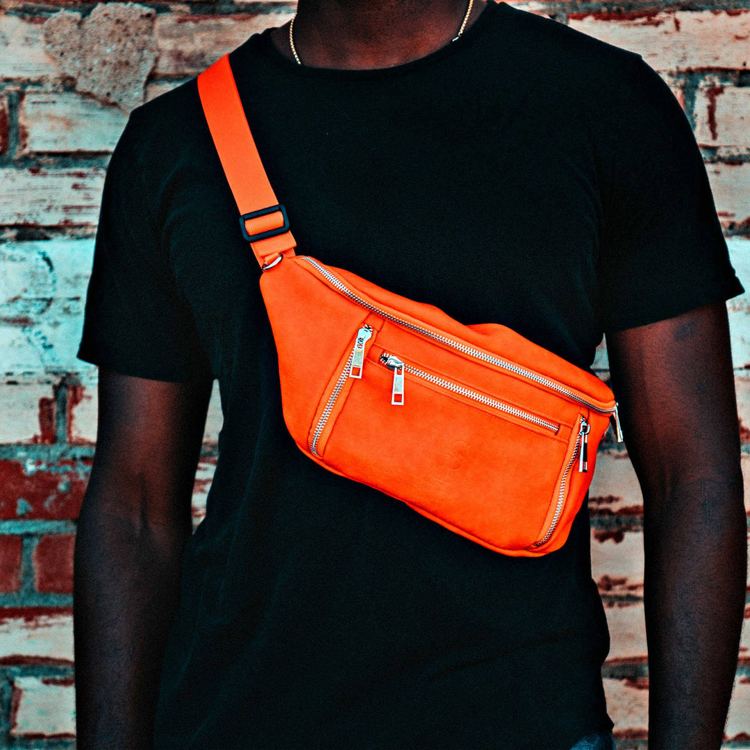 Sole Premise Orange Cross Sling Bag