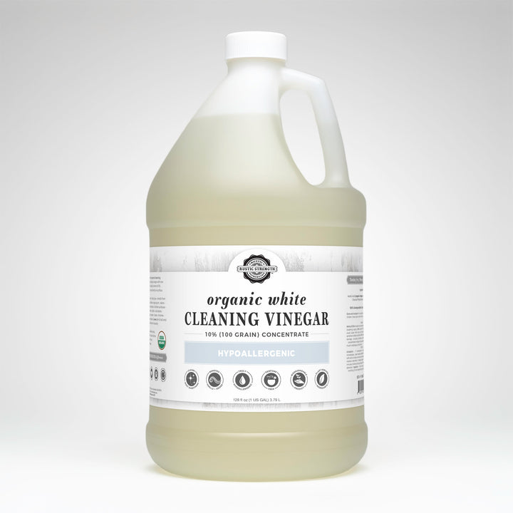 Rustic Strength Organic White Cleaning Vinegar Concentrate | 10% 100 grain