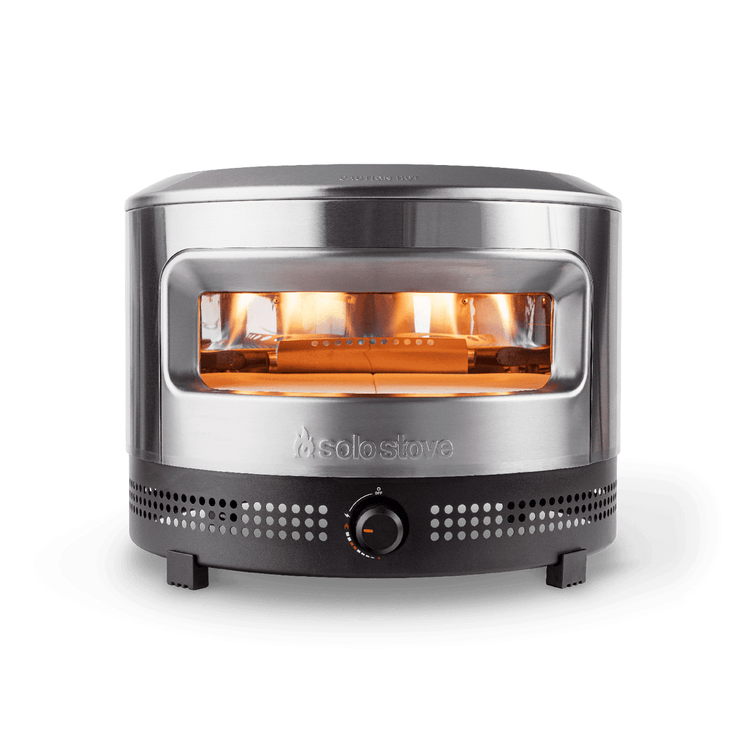 TRAPSKI Solo Stove Pi Prime Gas Pizza Oven Outdoor | Portable, Stainless Steel Powerful Demi-Dome Heating, Cordierite Pizza Stone, Panoramic Opening, Perfect for Authentic Stone Baked Pizzas | Pizza Cooking Accessories