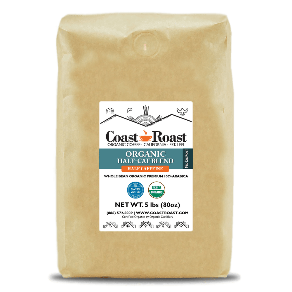 Organic Swiss Water Half-Caf Blend Whole Bean Coffee