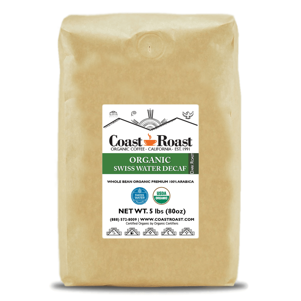Organic Swiss Water Decaf Whole Bean Coffee