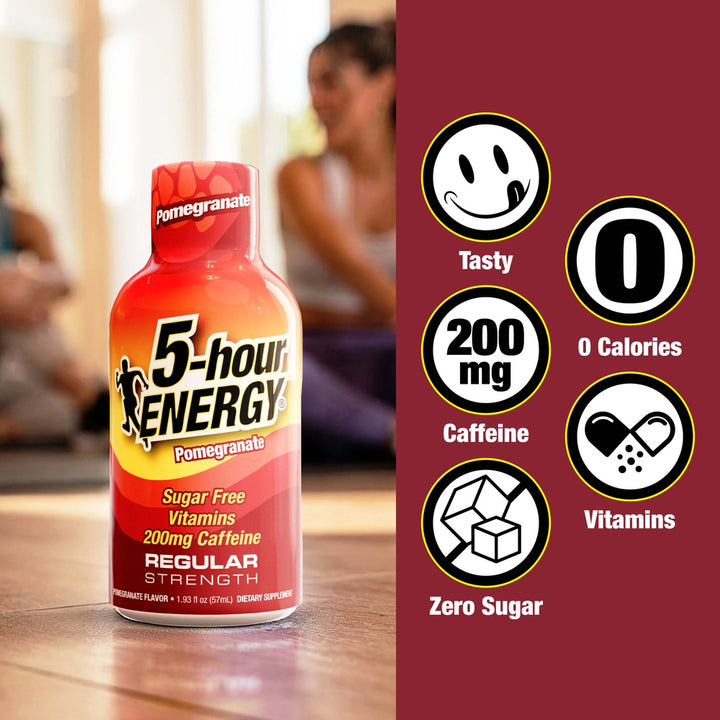 5-hour Energy Pomegranate Flavor Regular Strength 5-hour ENERGY Shots
