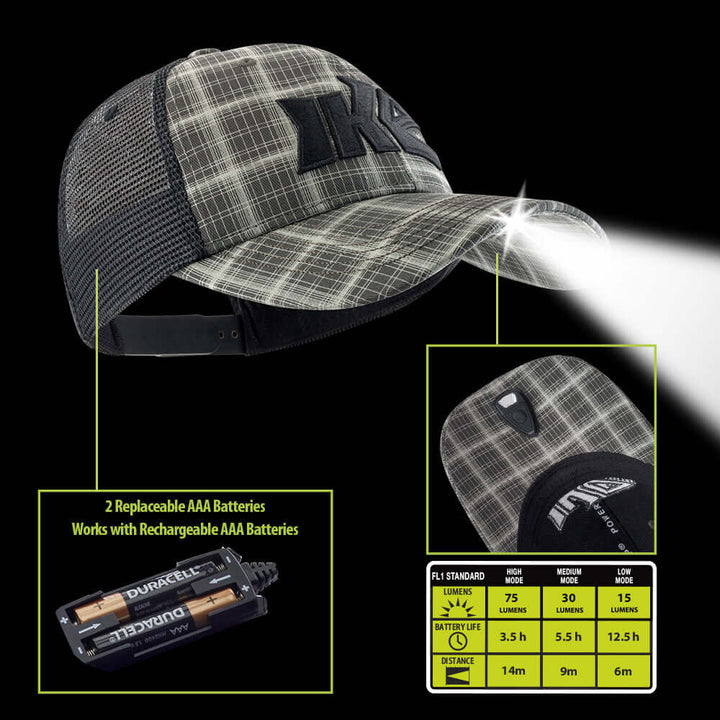 Panther Vision POWERCAP 2.0 Mike Iaconelli Pro Series Fishing LED Lighted Headlamp Hat