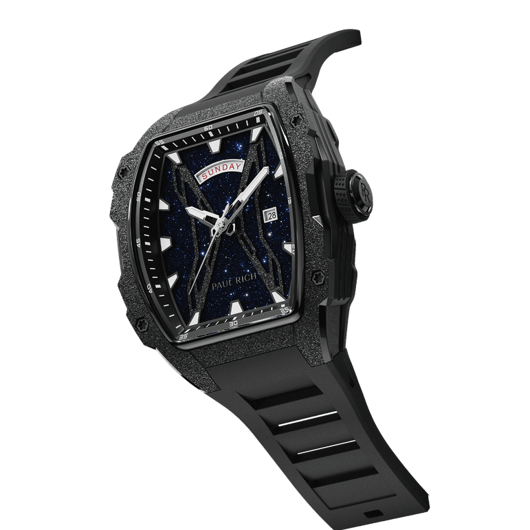 Astro Day & Date Galaxy Black