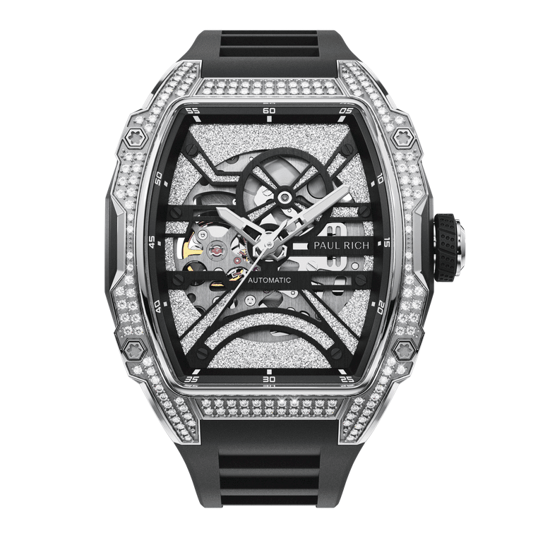 Diamond Astro Skeleton Abyss Silver - Unique Timepiece