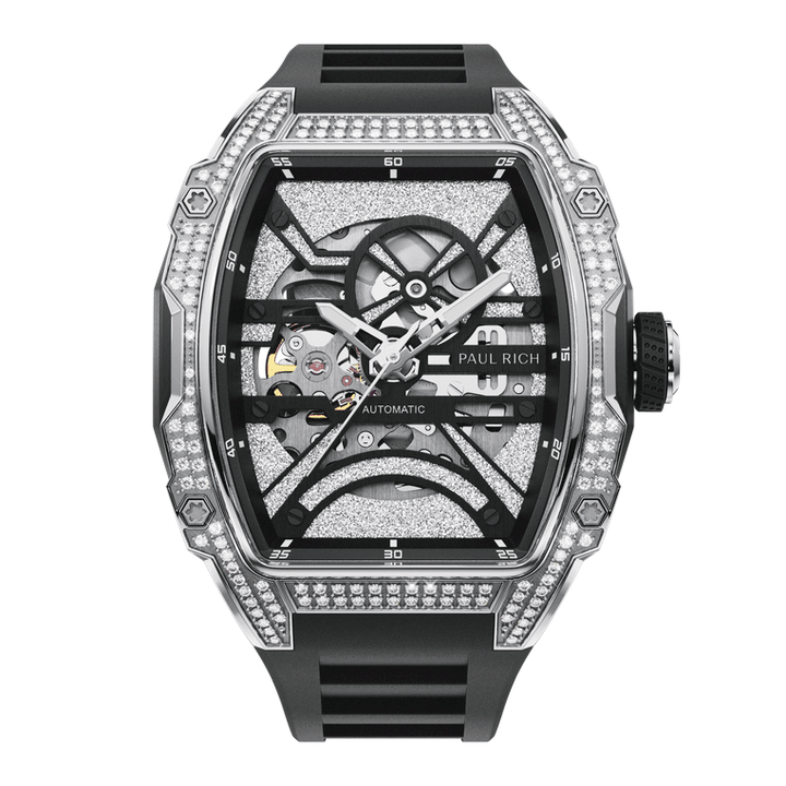 Diamond Astro Skeleton Abyss Silver - Unique Timepiece