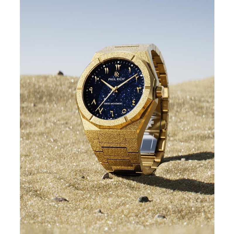 Frosted Star Dust II Desert Gold - Arabic numeral luxury watch