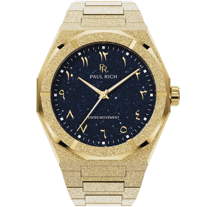 Frosted Star Dust II Desert Gold - Arabic numeral luxury watch