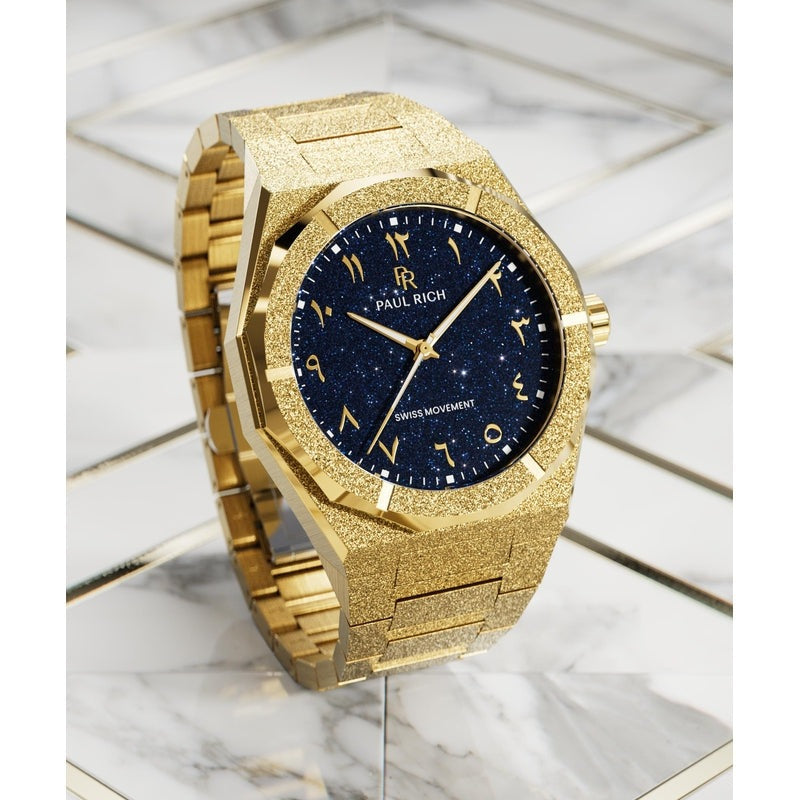 Frosted Star Dust II Desert Gold - Arabic numeral luxury watch