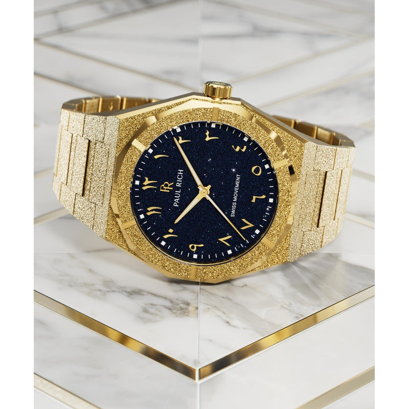 Frosted Star Dust II Desert Gold - Arabic numeral luxury watch